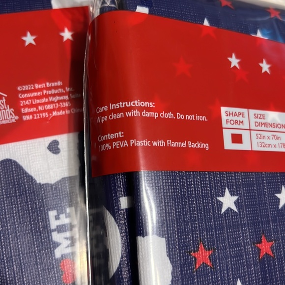 New Set of 2 “Home Sweet Texas” & “Home” Stars Flannel Backing Tablecloth - Picture 8 of 8